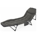 Touristenbett, Feldbett, Kanu 200 x 65cm faltbar mit Bezug, grau AR06SZ
