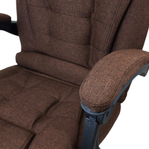 Fotel biurowy obrotowy BOSS z podnóżkiem - brązowy MATERIAŁ KO22BR-MAT Fotel biurowy obrotowy BOSS z podnóżkiem - brązowy MATERIAŁ KO22BR-MAT