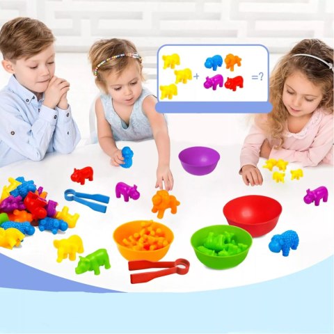 Gumowe zwierzęta gra sorter montesorri 2188-18 Gumowe zwierzęta gra sorter montesorri 2188-18