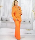 Elegancki komplet spodnie i marynarka dwurzędowa garnitur KLARA (Pomarańczowy) Elegancki komplet spodnie i marynarka dwurzędowa garnitur KLARA (Pomarańczowy)