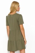 Sukienka Model M819 Khaki - Makadamia - 40 Sukienka Model M819 Khaki - Makadamia - 40