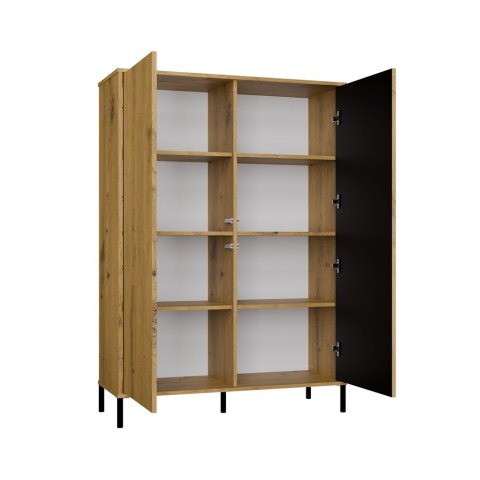 Witryna KAMARO 2DD SLIM/GŁADKI DĄB ARTISAN Lamele Front Ryflowany + Klasyczny Witryna KAMARO 2DD SLIM/GŁADKI DĄB ARTISAN Lamele Front Ryflowany + Klasyczny
