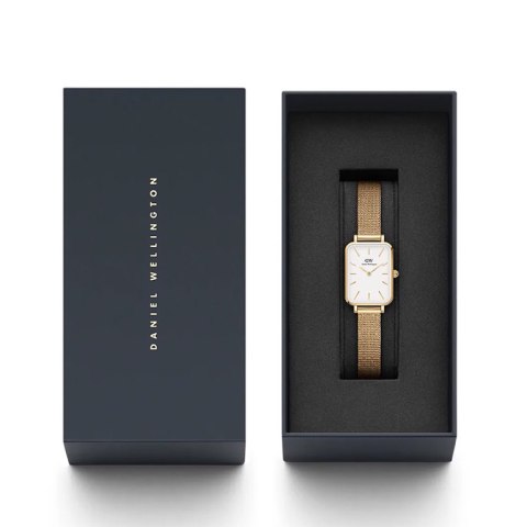 ZEGAREK DAMSKI DANIEL WELLINGTON Quadro Pressed Evergold 20mm DW00100556 + BOX (zw520a)