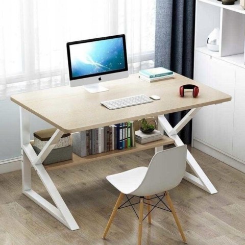 Computertisch, Bürotisch mit Regal 100x60cm STL08JBR Computertisch, Bürotisch mit Regal 100x60cm STL08JBR