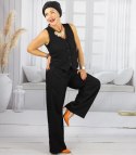 Elegancki komplet spodnie i kamizelka garnitur ELENA (Czarny) Elegancki komplet spodnie i kamizelka garnitur ELENA (Czarny)
