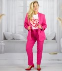 Elegancki komplet spodnie i marynarka klasyczny garnitur PAMELA (Różowy) Elegancki komplet spodnie i marynarka klasyczny garnitur PAMELA (Różowy)