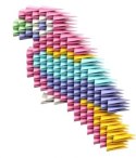 Klocki GAMI 250 sztuk Klocki Konstrukcyjne Origami #G2 Klocki GAMI 250 sztuk Klocki Konstrukcyjne Origami #G2
