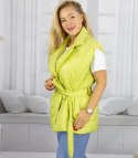 Krótki damski bezrękawnik kamizelka pikowana wiązana ANABELL (Zielony) Krótki damski bezrękawnik kamizelka pikowana wiązana ANABELL (Zielony)
