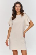 Sukienka Basic Model M875 Light Beige - Makadamia - 40/42 Sukienka Basic Model M875 Light Beige - Makadamia - 40/42