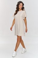 Sukienka Basic Model M875 Light Beige - Makadamia - 40/42 Sukienka Basic Model M875 Light Beige - Makadamia - 40/42