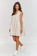 Sukienka Model M876 Light Beige - Makadamia - uniwersalny Sukienka Model M876 Light Beige - Makadamia - uniwersalny