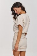 Sukienka Model M877 Light Beige - Makadamia - 38 Sukienka Model M877 Light Beige - Makadamia - 38