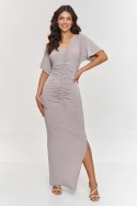 Sukienka Model M879 Light Beige - Makadamia - 38 Sukienka Model M879 Light Beige - Makadamia - 38
