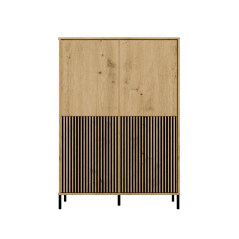 Witryna KAMARO 4DK SLIM/GŁADKI DĄB ARTISAN 4 Drzwi Lamele Front Ryflowany + Klasyczny Witryna KAMARO 4DK SLIM/GŁADKI DĄB ARTISAN 4 Drzwi Lamele Front Ryflowany + Klasyczny