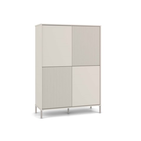 Witryna KAMARO 4DK SLIM/GŁADKI KASZMIR 4 Drzwi Lamele Front Ryflowany + Klasyczny Witryna KAMARO 4DK SLIM/GŁADKI KASZMIR 4 Drzwi Lamele Front Ryflowany + Klasyczny