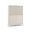 Witryna KAMARO 4DK SLIM/GŁADKI KASZMIR 4 Drzwi Lamele Front Ryflowany + Klasyczny Witryna KAMARO 4DK SLIM/GŁADKI KASZMIR 4 Drzwi Lamele Front Ryflowany + Klasyczny