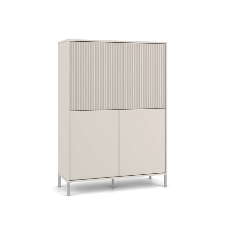 Witryna KAMARO 4DK SLIM/GŁADKI KASZMIR 4 Drzwi Lamele Front Ryflowany + Klasyczny Witryna KAMARO 4DK SLIM/GŁADKI KASZMIR 4 Drzwi Lamele Front Ryflowany + Klasyczny