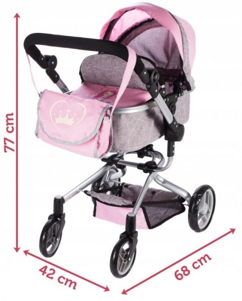 Wózek spacerowy głęboki Spacerówka Gondola 2w1 Różowy #G2 Wózek spacerowy głęboki Spacerówka Gondola 2w1 Różowy #G2