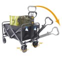 Klappbarer Transportwagen, Metall, Gartenanhänger 72x47x68-87cm AR07CZ