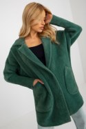Płaszcz Damski Model MBM-PL-1517.00P Dark Green - MBM - uniwersalny Płaszcz Damski Model MBM-PL-1517.00P Dark Green - MBM - uniwersalny