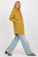Płaszcz Damski Model MBM-PL-1517.00P Dark Yellow - MBM - uniwersalny Płaszcz Damski Model MBM-PL-1517.00P Dark Yellow - MBM - uniwersalny