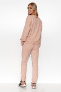 Spodnie Komplet Model M787 Powder Pink - Makadamia - 44/46 Spodnie Komplet Model M787 Powder Pink - Makadamia - 44/46