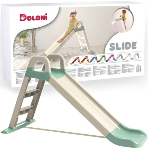 Zjeżdżalnia ogrodowa 140 cm beżowo-miętowa #G2 Zjeżdżalnia ogrodowa 140 cm beżowo-miętowa #G2