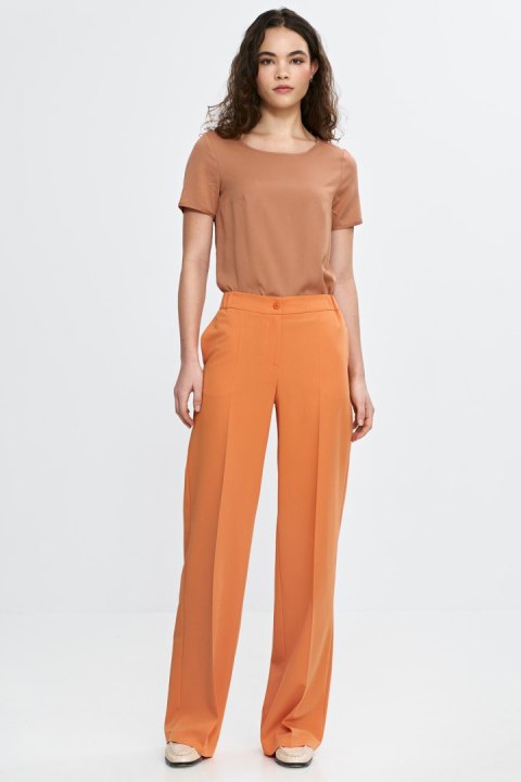 Bluzka basic z krótkim rękawem B193 Carmel - Nife - 40 Bluzka basic z krótkim rękawem B193 Carmel - Nife - 40