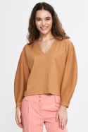 Bluzka oversize z balonowymi rękawami B192 Carmel - Nife - 40/42 Bluzka oversize z balonowymi rękawami B192 Carmel - Nife - 40/42