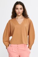 Bluzka oversize z balonowymi rękawami B192 Carmel - Nife - 40/42 Bluzka oversize z balonowymi rękawami B192 Carmel - Nife - 40/42
