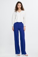 Bluzka oversize z balonowymi rękawami B192 Ecru - Nife - 40/42 Bluzka oversize z balonowymi rękawami B192 Ecru - Nife - 40/42