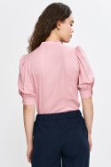 Bluzka z wiązaniem pod szyją B189 Pink - Nife - 42 Bluzka z wiązaniem pod szyją B189 Pink - Nife - 42