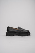 Damskie Mokasyny LAURA BLACK - Minimalistyczna Elegancja z Masywną Podeszwą - 37 Damskie Mokasyny LAURA BLACK - Minimalistyczna Elegancja z Masywną Podeszwą - 37