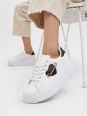 Damskie Sneakersy MIA WHITE/BLACK - Kontrastowy Design i Miejski Szyk - 38 Damskie Sneakersy MIA WHITE/BLACK - Kontrastowy Design i Miejski Szyk - 38