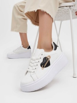 Damskie Sneakersy MIA WHITE/BLACK - Kontrastowy Design i Miejski Szyk - 38