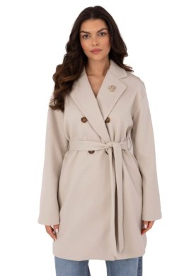Płaszcz Damski Model TW-PL-BI-28987.85 Light Beige - Och Bella - L