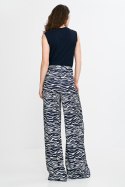 Spodnie palazzo SD115 Wzór Zebra/Navy - Nife - 42 Spodnie palazzo SD115 Wzór Zebra/Navy - Nife - 42
