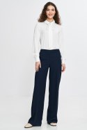 Spodnie wide leg z gumą w pasie SD113 Navy - Nife - 40 Spodnie wide leg z gumą w pasie SD113 Navy - Nife - 40