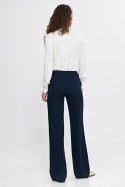 Spodnie wide leg z gumą w pasie SD113 Navy - Nife - 40 Spodnie wide leg z gumą w pasie SD113 Navy - Nife - 40