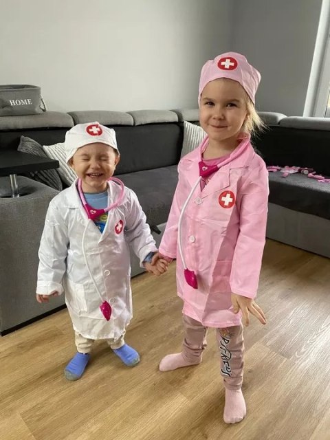 Strój pielęgniarki z akcesoriami plus zestaw lekarza okulista 218+1014 Strój pielęgniarki z akcesoriami plus zestaw lekarza okulista 218+1014