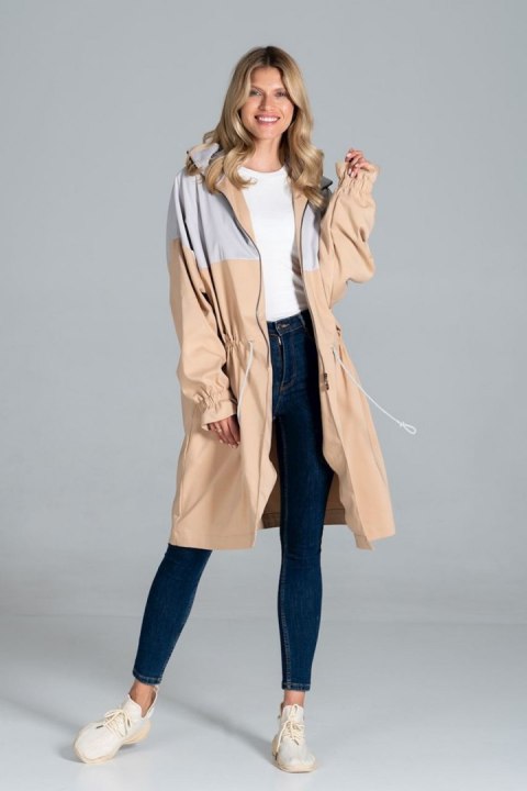 Płaszcz Model M817 Beige/Grey - Figl - L/XL Płaszcz Model M817 Beige/Grey - Figl - L/XL