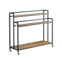 Blumenständer, Bücherregal, 3-stufiger Blumenständer, 100 x 40 x 102cm, schwarz SZ42 Blumenständer, Bücherregal, 3-stufiger Blumenständer, 100 x 40 x 102cm, schwarz SZ42
