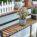 Blumenständer, Bücherregal, 3-stufiger Blumenständer, 100 x 40 x 102cm, schwarz SZ42 Blumenständer, Bücherregal, 3-stufiger Blumenständer, 100 x 40 x 102cm, schwarz SZ42