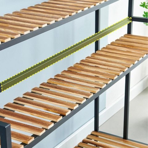 Blumenständer, Bücherregal, 3-stufiger Blumenständer, 100 x 40 x 102cm, schwarz SZ42 Blumenständer, Bücherregal, 3-stufiger Blumenständer, 100 x 40 x 102cm, schwarz SZ42