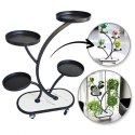 Blumenständer, Bücherregal, Metall Blumenständer auf Rädern 50x 25x 80cm SZ43CZ Blumenständer, Bücherregal, Metall Blumenständer auf Rädern 50x 25x 80cm SZ43CZ