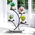 Blumenständer, Bücherregal, Metall Blumenständer auf Rädern 50x 25x 80cm SZ43CZ Blumenständer, Bücherregal, Metall Blumenständer auf Rädern 50x 25x 80cm SZ43CZ