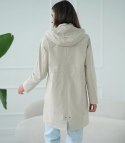Damski płaszcz sportowy trencz wiosenna parka NATASZA (Beżowy)