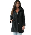 Damski płaszcz sportowy trencz wiosenna parka NATASZA (Czarny) Damski płaszcz sportowy trencz wiosenna parka NATASZA (Czarny)