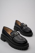 Damskie Mokasyny ALEXA BLACK - Nowoczesny Charakter z Eleganckim Detalem - 39 Damskie Mokasyny ALEXA BLACK - Nowoczesny Charakter z Eleganckim Detalem - 39