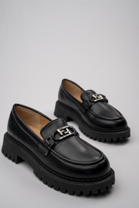 Damskie Mokasyny ALEXA BLACK - Nowoczesny Charakter z Eleganckim Detalem - 39 Damskie Mokasyny ALEXA BLACK - Nowoczesny Charakter z Eleganckim Detalem - 39